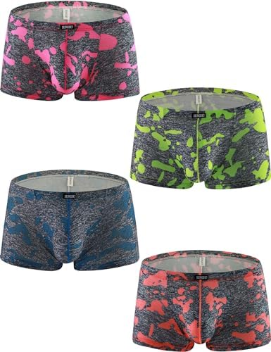Big Pouch Boxer Briefs Printed Shorts • 4-pack