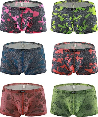 Big Pouch Boxer Briefs Printed Shorts • 6-pack