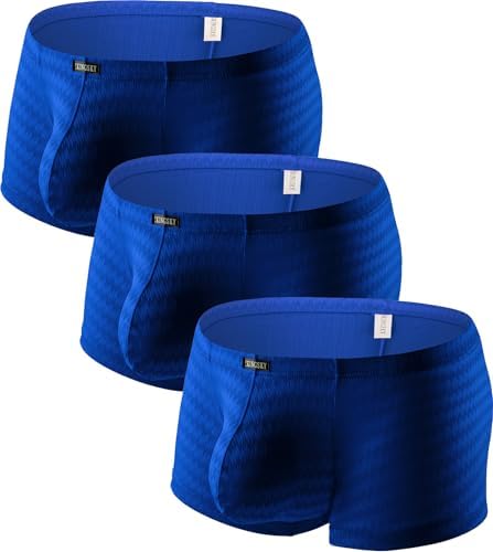Big Pouch Boxer Briefs Shinning Shorts • Blue • 3-pack
