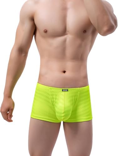 Big Pouch Boxer Briefs Shinning Shorts • Lemon Green • 1-pack