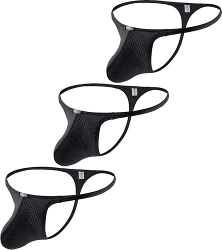 Big Pouch G-string Y-back Thong • Black • 3-pack