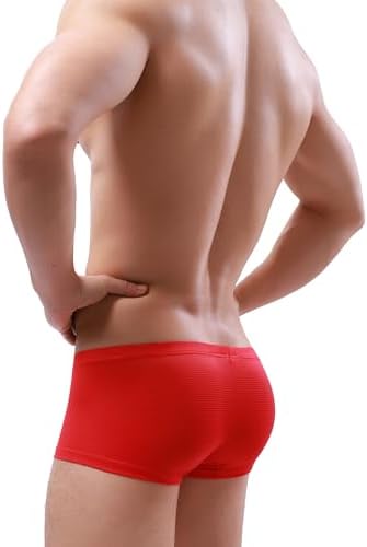 Boxer Briefs See Through Shorts • Red • 6-pack