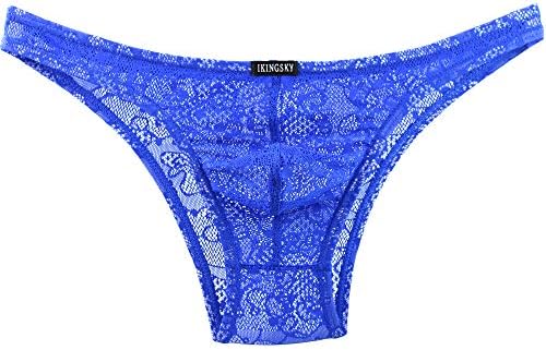 Brazilian Lace Pouch Bikini Under • Blue • 4-pack