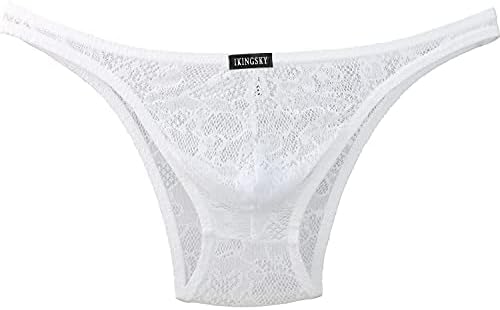 Brazilian Lace Pouch Bikini Under • White • 4-pack