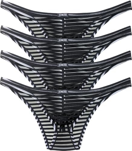 Brazilian See Through Bikini Under • Black • 4-pack