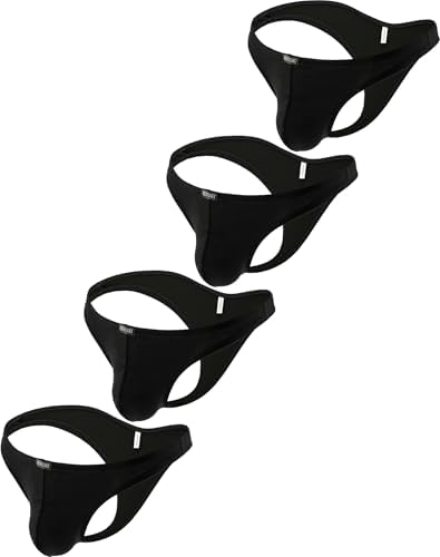 Brazilian Soft Pouch Bikini Under • Black • 4-pack