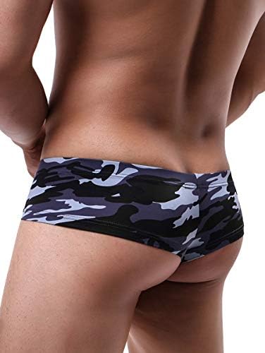 Camouflage Cheeky Boxer Briefs Mini Cheek • Blue • 4-pack