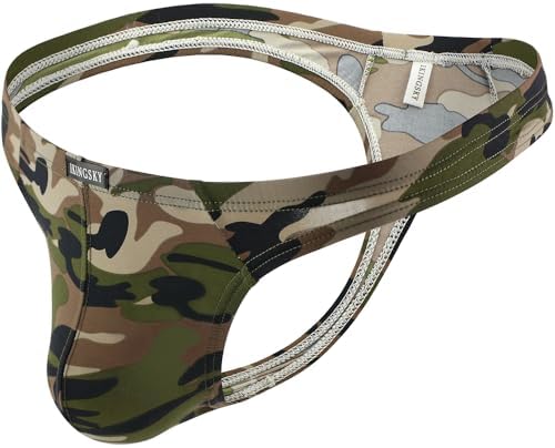 Camouflage Thong Soft Stretch T-back • Green • 4-pack