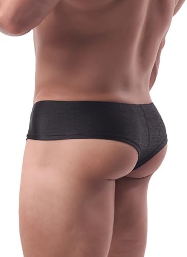 Cheeky Boxer Briefs Brazilian Back • Black • 1-pack
