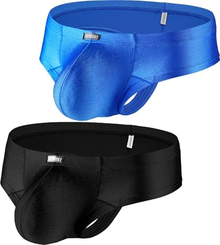 Cheeky Boxer Briefs Brazilian Back • Black+Blue • 1-pack