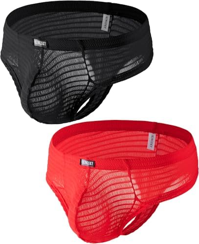 Cheeky Boxer Briefs Brazilian Back • Black+Red • 1-pack