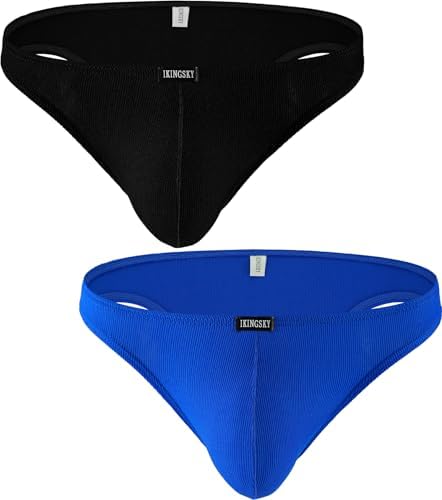 Cheeky Briefs Mid Coverage Back • Black+Blue • 1-pack