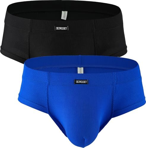 Cheeky Briefs Mid Coverage Back • Black+Blue • 1-pack