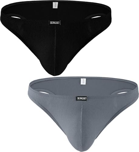 Cheeky Briefs Mid Coverage Back • Black+Grey • 1-pack