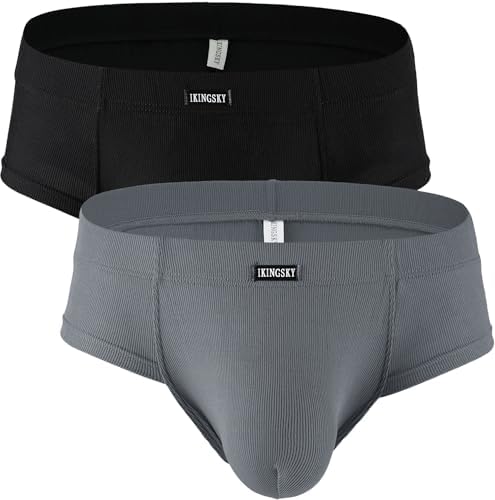 Cheeky Briefs Mid Coverage Back • Black+Grey • 1-pack