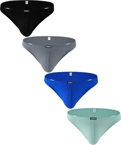 Cheeky Briefs Mid Coverage Back • Black+Grey+Blue+Green • 1-pack