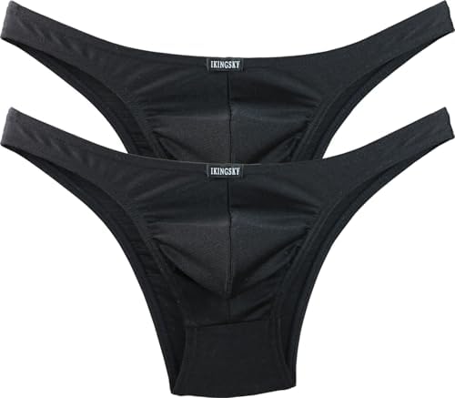 Cheeky Pouch Bikini Panties • Black • 2-pack