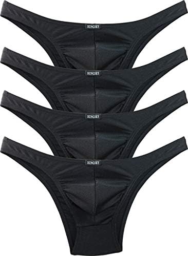 Cheeky Pouch Bikini Panties • Black • 4 Pack