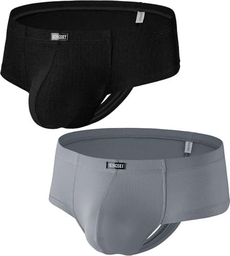 Cheeky Thong Brazilian Back Low • Black+Grey • 1-pack