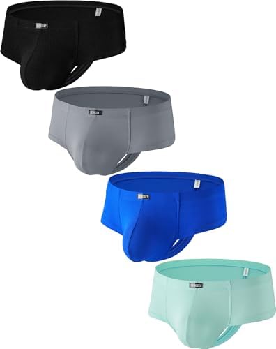 Cheeky Thong Brazilian Back Low • Black+Grey+Blue+Green • 1-pack