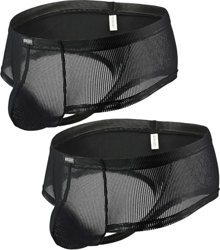 Cheeky Thong Mini Cheek Boxer Briefs • Black • 2-pack