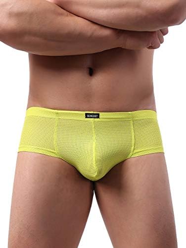 Cheeky Thong Mini Cheek Boxer Briefs • Lemon Green • 4-pack