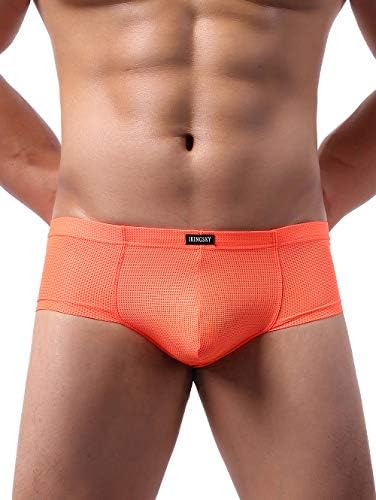 Cheeky Thong Mini Cheek Boxer Briefs • Orange • 4-pack