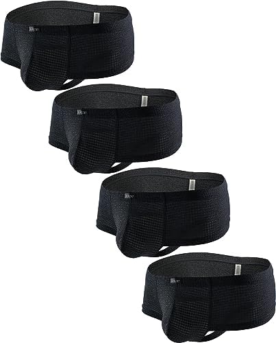 Cheeky Thong Mini Cheek Pouch Boxer • Black • 4-pack