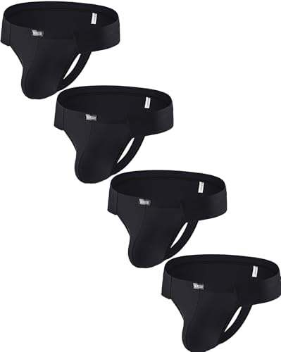 Cheeky Thongs Mini Cheek Silky • Black • 4-pack