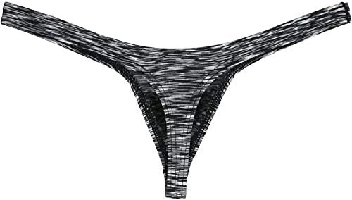 Colorful Big Pouch Thong Low • Black • 4-pack