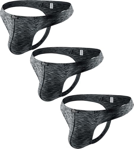Colorful Thong Quick-dry T-back Bulge • Black • 3-pack