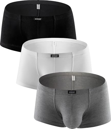 Cotton Bulge Boxer Briefs Pouch Shorts • 3 Pack-b