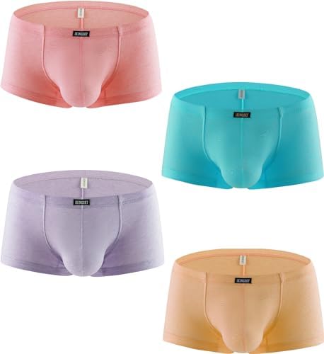 Cotton Bulge Boxer Briefs Pouch Shorts • 4-pack