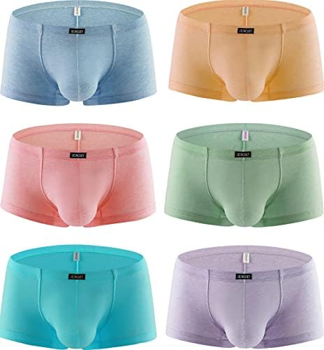Cotton Bulge Boxer Briefs Pouch Shorts • 6-pack