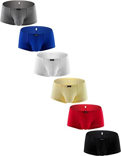 Cotton Bulge Boxer Briefs Pouch Shorts • 6-pack
