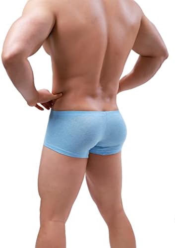 Cotton Bulge Boxer Briefs Pouch Shorts • Blue • 5-pack