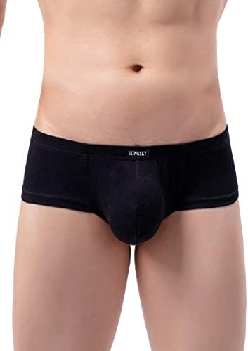 Cotton Cheeky Boxer Briefs Brazilian Back • Black • 1-pack