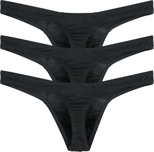 Everyday Basic Modal Thong No • Black • 3-pack
