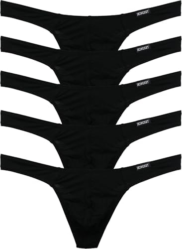 Everyday Basic Modal Thong No • Black • 5-pack