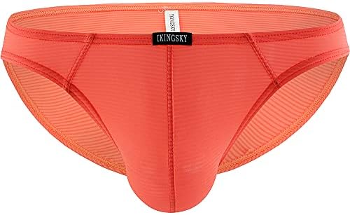 Four Way Stretch Briefs Soft Striped • Orange • 1-pack