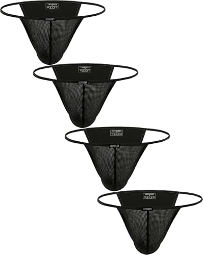 High-leg Opening Bikini Brazilian Back • Black • 4-pack