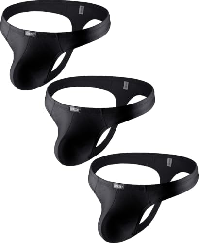 High Stretch Bulge Thong T-back • Black • 3-pack
