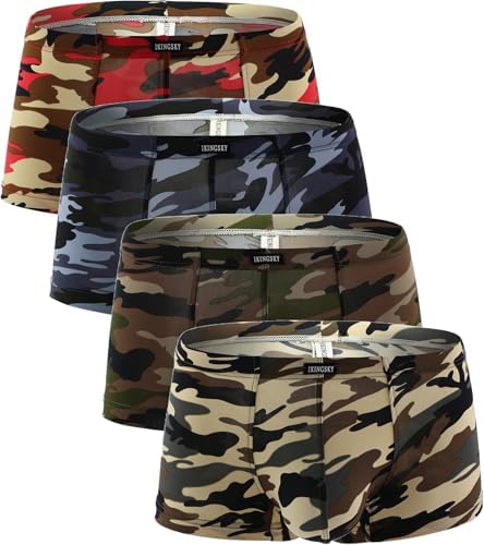 iKingksy Camouflage Boxer Briefs Stretch Pouch • 4-pack