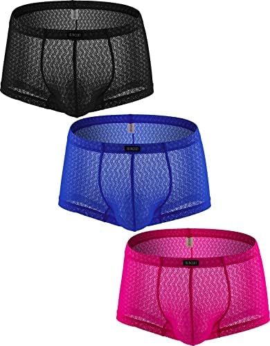 Lace Boxer Briefs See Through Bulge Shorts • 3-pack