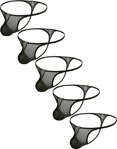 Lace See Through G-String Soft • Black • 5-pack