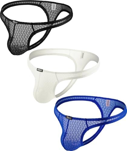Lace See Through Thong Bulge T-back • 3-pack