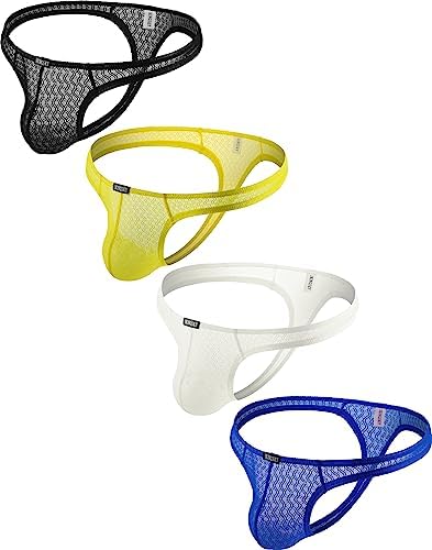 Lace See Through Thong Bulge T-back • 4-pack
