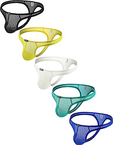 Lace See Through Thong Bulge T-back • 5-pack