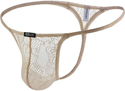 Lace See Throught G-String Low • Nude • 4-pack