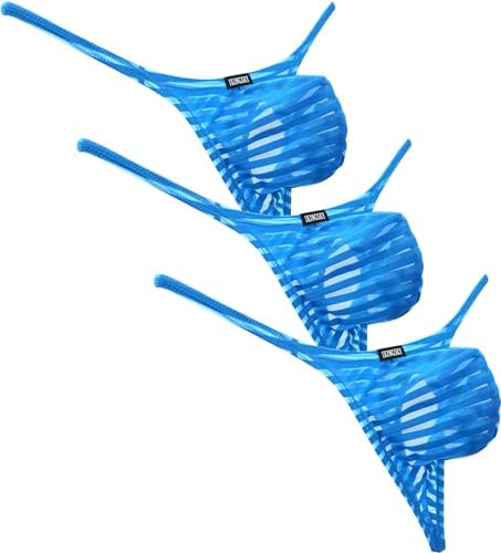 Little Thong See Through Pouch • Blue • 3-pack